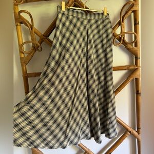 Vintage Plaid A-Line Skirt